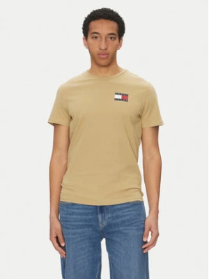 Tommy Jeans T-Shirt Essential DM0DM20740 Beżowy Slim Fit