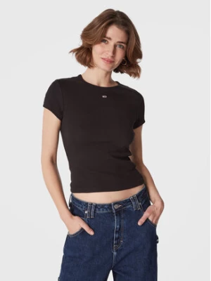 Tommy Jeans T-Shirt Essential DW0DW14876 Czarny Slim Fit