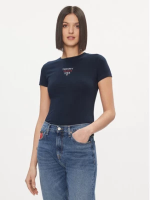 Tommy Jeans T-Shirt Essential DW0DW17357 Granatowy Slim Fit