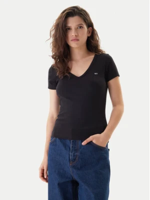 Tommy Jeans T-Shirt Essential DW0DW17385 Czarny Slim Fit