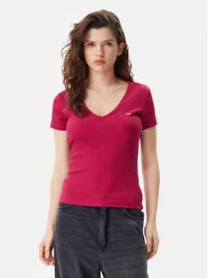 Tommy Jeans T-Shirt Essential DW0DW17385 Różowy Slim Fit