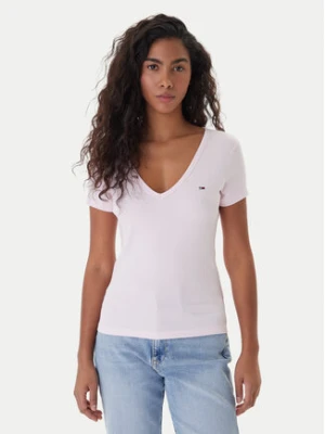Zdjęcie produktu Tommy Jeans T-Shirt Essential DW0DW17385 Różowy Slim Fit