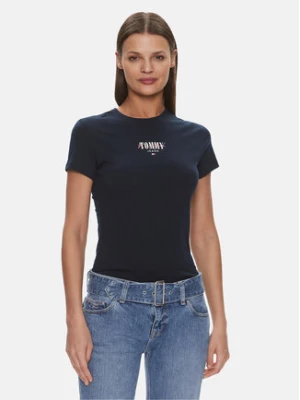 Tommy Jeans T-Shirt Essential DW0DW17839 Granatowy Slim Fit