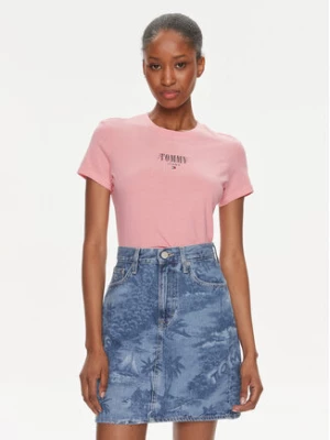 Tommy Jeans T-Shirt Essential DW0DW17839 Różowy Slim Fit