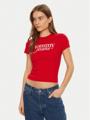 Zdjęcie produktu Tommy Jeans T-Shirt Essential DW0DW19447 Czerwony Slim Fit