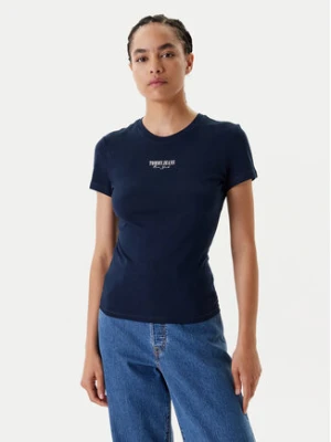 Tommy Jeans T-Shirt Essential DW0DW20913 Granatowy Slim Fit