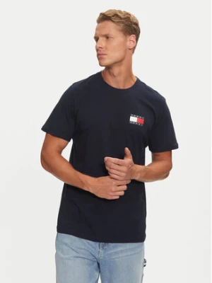 Tommy Jeans T-Shirt Essential Flag DM0DM20740 Granatowy Slim Fit