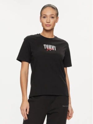 Tommy Jeans T-Shirt Essential Logo DW0DW16441 Czarny Relaxed Fit