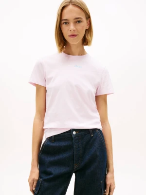 Tommy Jeans T-shirt ESSENTIAL | Regular Fit pudrowy róż