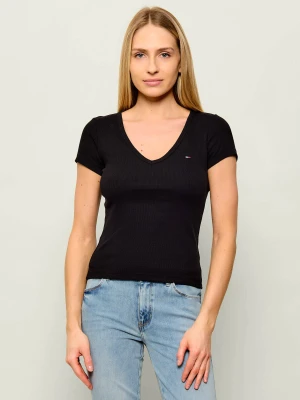 Tommy Jeans T-shirt ESSENTIAL | Slim Fit czarny