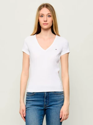 Tommy Jeans T-shirt ESSENTIAL | Slim Fit biały