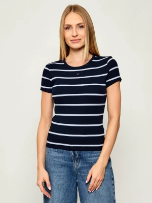 Tommy Jeans T-shirt ESSENTIAL | Slim Fit granatowy