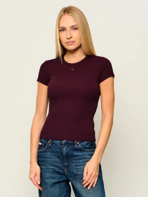 Tommy Jeans T-shirt Essential | Slim Fit bordowy