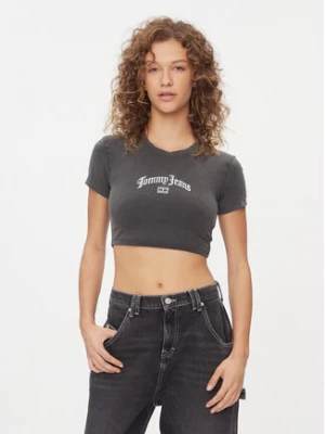 Tommy Jeans T-Shirt Grunge DW0DW16451 Czarny Cropped Fit