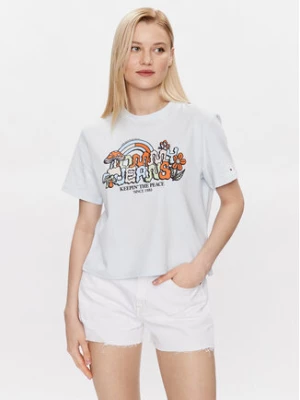 Tommy Jeans T-Shirt Homegrown DW0DW15473 Błękitny Relaxed Fit