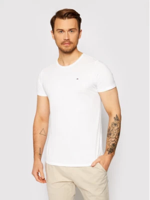 Tommy Jeans T-Shirt Jaspe Biały Slim Fit