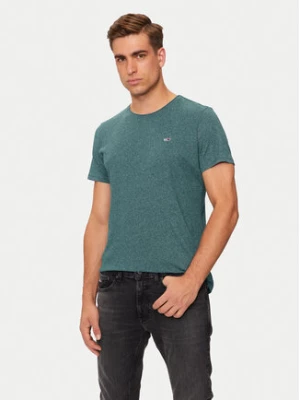 Tommy Jeans T-Shirt Jaspe DM0DM09586 Zielony Slim Fit
