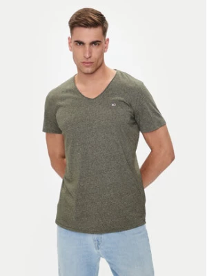 Tommy Jeans T-Shirt Jaspe DM0DM09587 Zielony Slim Fit