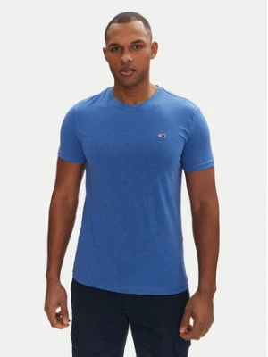 Tommy Jeans T-Shirt Jaspe DM0DM20363 Niebieski Slim Fit