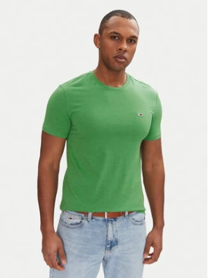 Tommy Jeans T-Shirt Jaspe DM0DM20363 Zielony Slim Fit