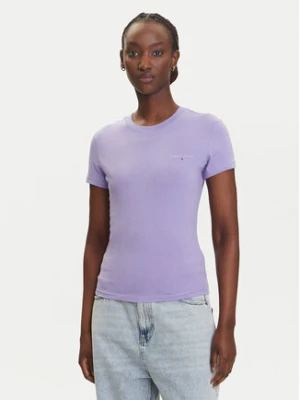 Tommy Jeans T-Shirt Linear DW0DW21164 Fioletowy Slim Fit