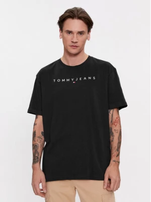 Tommy Jeans T-Shirt Linear Logo DM0DM17993 Czarny Regular Fit