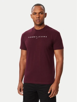 Tommy Jeans T-Shirt Linear Logo DM0DM20744 Fioletowy Regular Fit