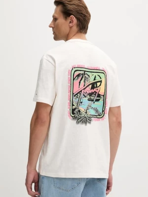 Tommy Jeans T-shirt męski bawełniany beżowy