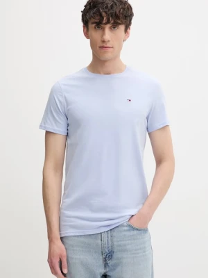 Tommy Jeans T-shirt męski bawełniany niebieski