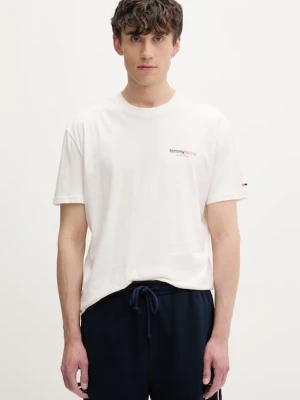 Tommy Jeans T-shirt męski bawełniany beżowy