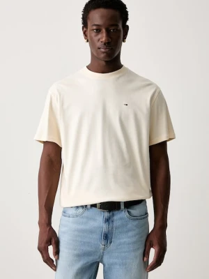 Tommy Jeans T-shirt męski bawełniany beżowy