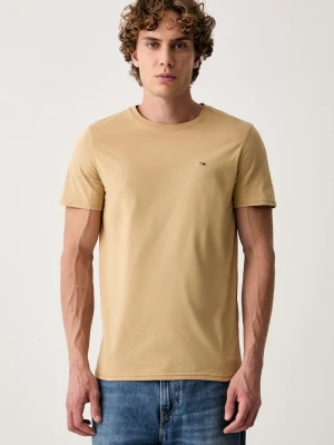Tommy Jeans T-shirt męski bawełniany beżowy