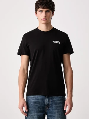 Tommy Jeans T-shirt męski bawełniany czarny