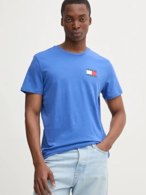 Tommy Jeans t-shirt męski bawełniany fioletowy