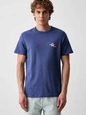 Tommy Jeans T-shirt męski bawełniany granatowy