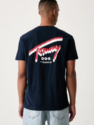 Tommy Jeans T-shirt męski bawełniany granatowy
