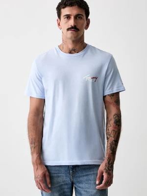 Tommy Jeans T-shirt męski bawełniany niebieski
