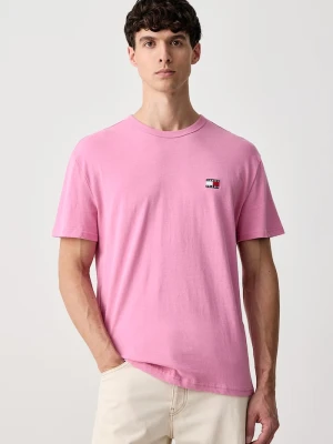 Tommy Jeans T-shirt męski bawełniany różowy