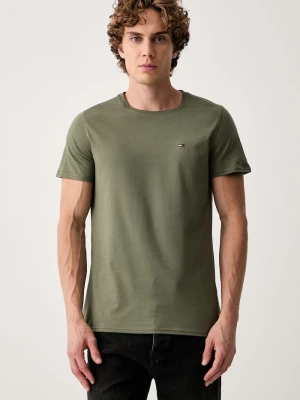 Tommy Jeans T-shirt męski bawełniany zielony