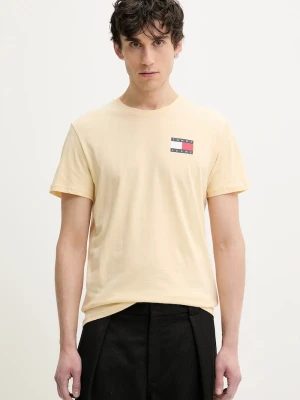 Tommy Jeans t-shirt męski bawełniany żółty
