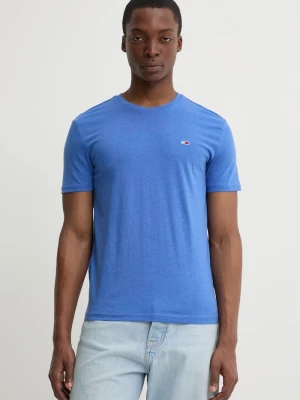 Tommy Jeans T-shirt męski fioletowy