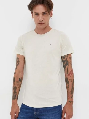 Zdjęcie produktu Tommy Jeans t-shirt męski kolor beżowy melanżowy DM0DM09586
