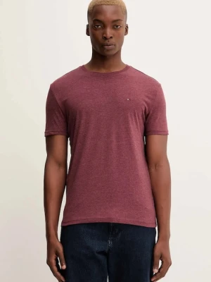 Tommy Jeans t-shirt męski kolor bordowy gładki DM0DM20363