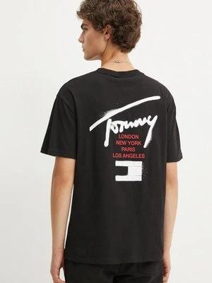 Tommy Jeans t-shirt męski kolor czarny z nadrukiem DM0DM18529