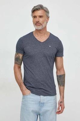 Tommy Jeans t-shirt męski kolor granatowy melanżowy DM0DM09587