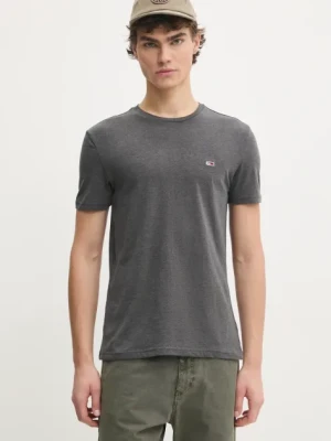 Tommy Jeans t-shirt męski kolor szary gładki DM0DM20363