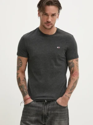 Tommy Jeans t-shirt męski kolor szary gładki DM0DM20363