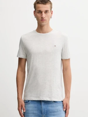 Tommy Jeans t-shirt męski kolor szary gładki DM0DM20363