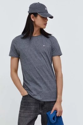 Tommy Jeans t-shirt męski kolor szary melanżowy DM0DM09586