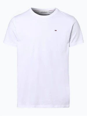 Tommy Jeans T-shirt męski Mężczyźni Bawełna biały jednolity,